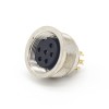 Female connector M16 6 Pin Waterproof Straight Cable Receptacles Shield