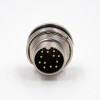 M16 12 Pin Connector Panel Receptacles A Coded Male Waterproof Straight Through Hole Front Bulkhead Shield