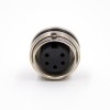 M16 5Pin Connector Female Waterproof Straight Panel Receptacles A Coded Front Bulkhead Solder Cup Cable Connector Shield