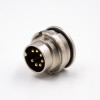 M16 7 Pin Connector Panel Receptacles A Coded Male Waterproof Straight Front Mount Cable Solder Type Shield