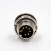 M16 7 Pin Connector Panel Riceceptacles A Coded Male Waterproot Straight Front Mount Cable Solder Type Shield