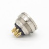 M16 7 Pin Conector Straight Impermeável Frontal Frontal Fêmea Soquete Traseiro Bulkhead Panel Montagem para Solder Cup Shield