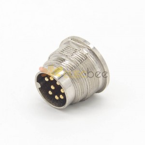 M16 8 Pin Connector 180 Degree Waterproof Socket Socket Sock Cup pour Cable Shield