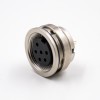 M16 Connector Female Panel Receptacles A Coded 6 Pin Waterproof Straight Back Mount Cable Shield