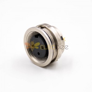 M16 Connector Female Socket 3 Ways A Coded Waterproof Straight Rear Panel Mount Solder Cup Cable Connector Shield