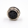 M16 Connectors Female Socket 4 Contacts A Coded Waterproof Straight Front Panel Mount Solder Cup Cable Connector Shield