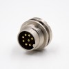 M16 Male 8 Pin Panel Receptacles A Coded Waterproof Straight Front Bulkhead Cable Solder Type Shield