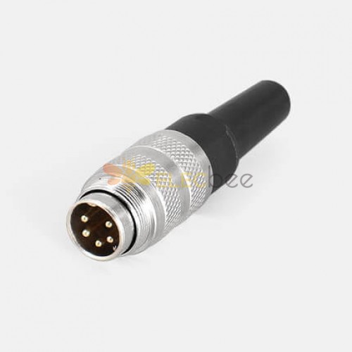 IP65 su geçirmez J09 düz erkek fiş 5 pin M16 bağlantı kablosu yerleştirme erkek fiş konnektörü