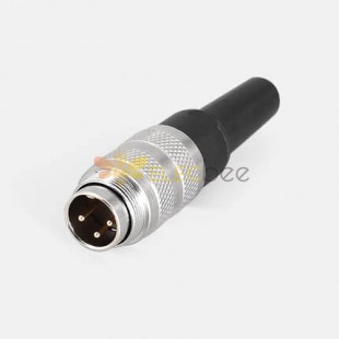 J09 straight male plug 3pin M16 connector IP65 cable docking male plug connector Non-Shield