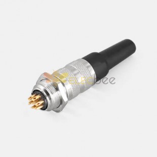 J09 straight male plug ane female socket 7pin M16 connector IP65 waterproof connector