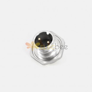 M16 2Pin J09 Connector Electrical Circular front Panel Mount male socket Solder type