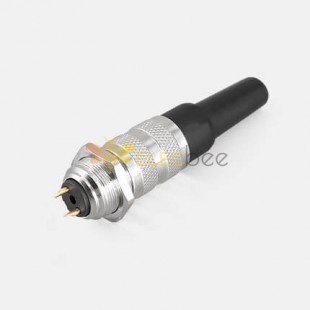 M16 J09 connector  circular IP65 waterproof connector 2pin male plug and female socket Non-Shield