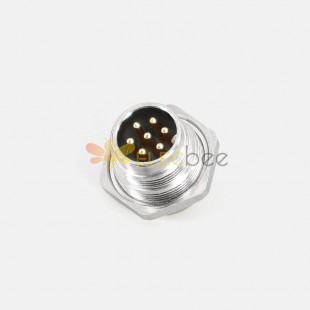 Waterproof Connector Panel Mount M16 Panel 7 Pin Solder Type M16 Male Receptacle Electrical Connector