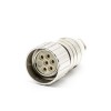 M23 6Pin Female Connectors Solder Type for Cable Shield Straight