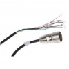 Câble M23 12Pin Female Waterproot Assembler Câble d\'extension de prise droite Non-Shield With18AWG 50CM