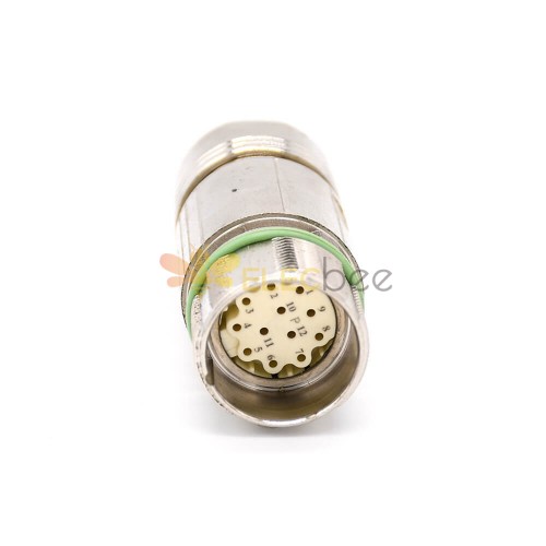 conector Straight M623 12 Pin Female Cable Impermeável Plug Shield