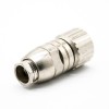 Female M23 19pin plug Solder Type Straight Connector Shield