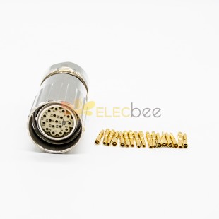 female plug M623 17 Pin Straight Female Waterproof Cable Connector Shield