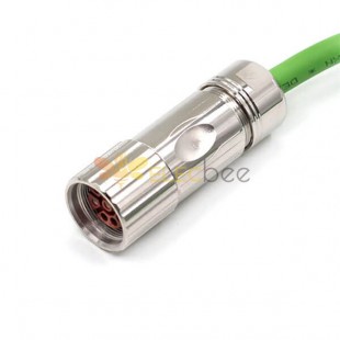 Heidenhain M23 Connector 7Pin Femelle M23 Waterproot Signal Cable Connector Non-Shield Avec 0.5M 20AWG Wire