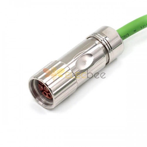 M23連接器線纜7芯母插頭防水信號燈專用連接器不帶屏蔽接线0.5M20AWG