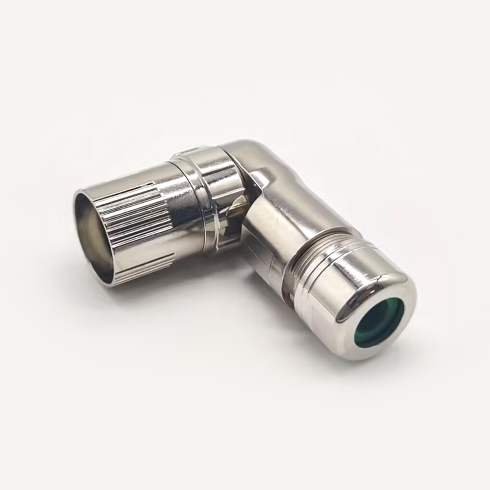 M23 19 Pin Male Connectors Solder Type for Cable Shield 90 graus