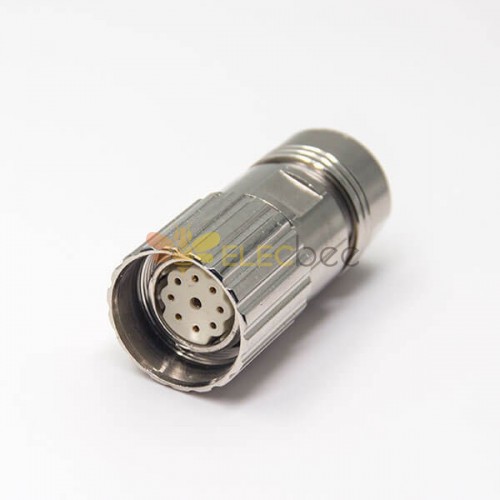 M23 Conin Connector Feminino Waterproot Plug 9 Pin Straight Solder Tipo Shielded
