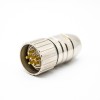 M23 Connector 6pin Male Cable Straight solder Type plug Shield