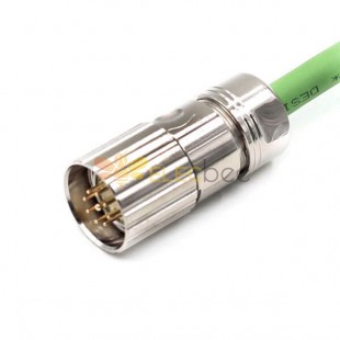 M23 Connector Cable 9Pin Male Waterproof Straight Shiled 8A Cable Plug With 50CM 20AWG Wire