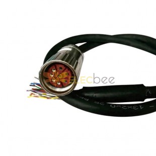 Câble d'encodeur M23 8Pin Femme Waterproot Plug Non-Shield Avec 1M 18AWG Câble d'assemblage