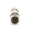 mâle M23 17pin Male Solder Type Straight Connector Shield