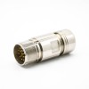 mâle M23 17pin Male Solder Type Straight Connector Shield