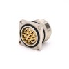 12pin connector M623 Straight Waterproof Male Cable 4 Hole Flange Receptacles Shield