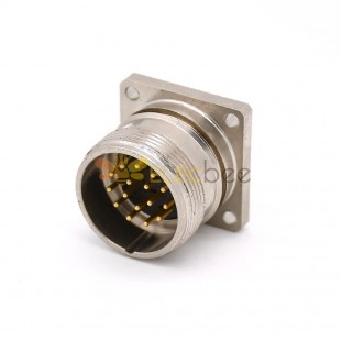 16 broches connecteur M623 Male Waterproot Straight Cable 4 Hole Flange Receptacles Shield