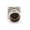 19 pin connector M623 Straight W aterproot Male Cable 4 Hole Flange Receptacles Shield