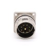 9 pino conector M623 Painel Monte Straight Waterproot Masculino 4 Buraco Flange Receptacles Shield