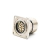 M23 Connector 19 pin Male socket Panel Mount 4 hole flange Shield Straight
