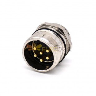 M623 6 broches Straight Male Waterproot Cable/Panel Mount Solder Type, Panel Receptacles Shield