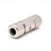 Straight Connector M40 8 Pin Waterproof Female Cable Industrial Receptacles Shield