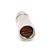 Straight Connector M40 8 Pin Waterproof Female Cable Industrial Receptacles Shield