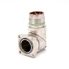 Мужские сосуды M40 6 Pin Right Angle Waterproot 4 Hole Flange Industrial Connector Shield
