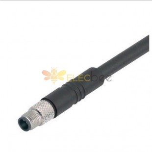 Waterproof M5 Aviation Connector Overmould M5 3Pin Male Connector Waterproof Non-Shield With 1M 26AWG Wire