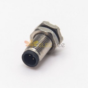 M5 Circular Connector Male Socket 3 broches Waterproof Shield Front Blukhead Solder Cup