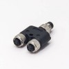 M8 Kabel Splitter Y Typ 4 Pin Stecker zu Doppel Buchse Adapter