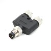 M8 Y Type Adapter Waterproof M8 3Pin One Male Plug To Two Female Plug Connector