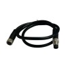 10pcs M8电缆插头注塑成型式直式4芯公插头转母插头接1米24AWG线