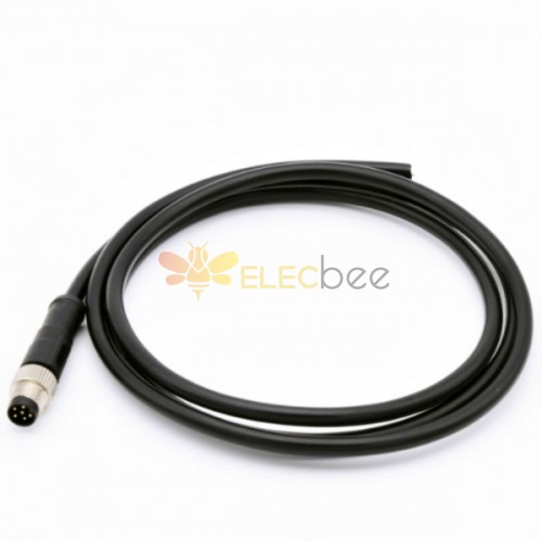 10pcs M8 Мужской кабель водонепроницаемый прямой литья Кабель Кодирование 6 пинки мужской Plug с 1M 26AWG провода