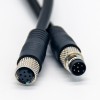 6 Pin Circular Connector M8 A Code Cable Crodset 26AWG 50CM Homme à Femelle Droite