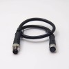 6 Pin Circular Connector M8 A Code Cable Crodset 26AWG 50CM Male to Female Straight