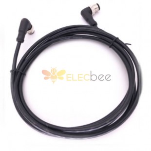M8 4 Pin Cable hembra Rigth ángulo a M18 / TQ 10 pin macho enchufe recto con 0.2M 24AWG Cable de moldeo