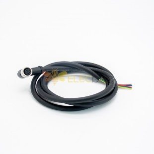 M8 cable A code 8 pin female right angle solder type m8 connector molded cable 1M